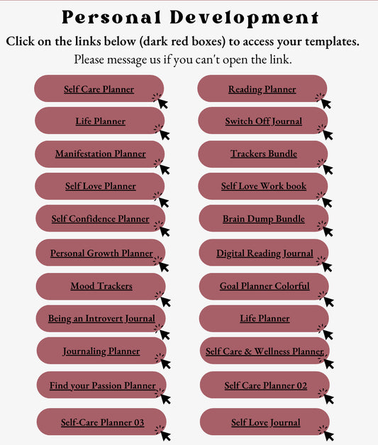 Personal development templates📊⛓️‍💥